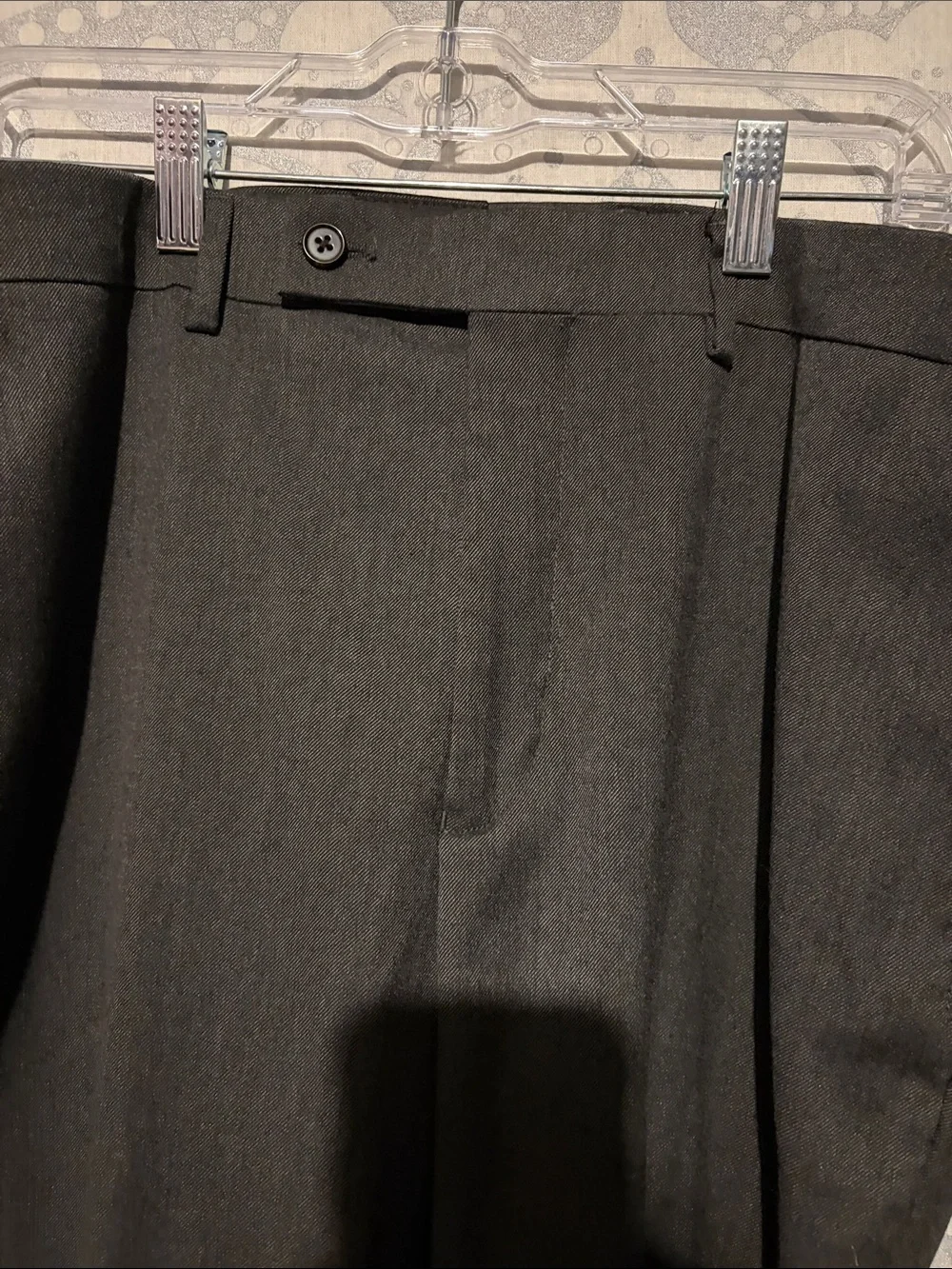 Banana Republic Mens Charcoal Grey Dress Pants 36x32 Stretch Trousers
